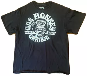 Gas Monkey Garage Men’s Black Tee T-shirt Size LG Front Graphic Design - Picture 1 of 4
