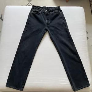Vintage Levis 501 Jeans Mens 33x32 Fits 30x31 Black Button Fly Made USA 90s - Picture 1 of 17