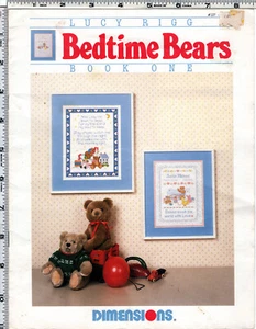 Bedtime Bears Book One ©1985 Dimensions Lucy Rigg Cross Stitch Leaflet # 107 - Picture 1 of 2