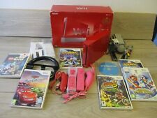 BOXED RED NINTENDO WII BUNDLE CONSOLE REMOTES NUNCHUCKS AND 8 GAMES WII SPORTS