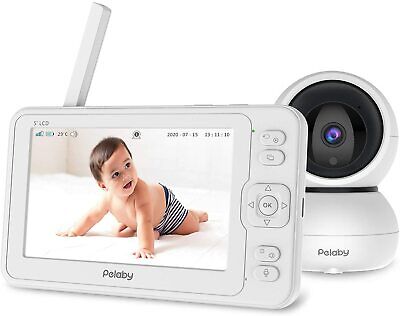 Video Baby Monitor, Pelaby 1080P 5  HD Display Baby Monitor • 159.80€