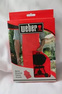 Weber Grill Red Apron with Black Kettle Barbeque Grill Adjustable Neckband New - Picture 1 of 4