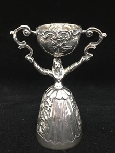 Antique Continental 800 Silver Ornate Lady Miniature Wedding Cup 40.9g - Picture 1 of 7