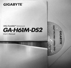 DRIVER CD + MANUALE x scheda madre main board GIGABYTE GA-H61M-DS2 - Imagen 1 de 1
