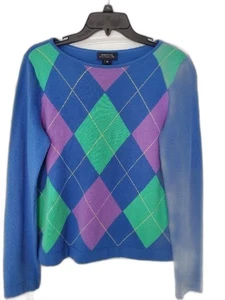 Jones New York Damen Pullover Kaschmirmischung Argyle M - Bild 1 von 2