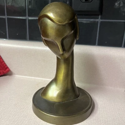 Vtg Art Deco Lady Bust Bookend Frankart Metal Sculpture Single - Image 1 of 4
