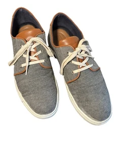 Tommy Hilfiger Zapatos Hombre Talla 11 Lona Gris Tenis Barco Retro Mocasín - Imagen 1 de 12