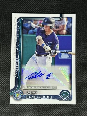 COLT EMERSON 2025 Topps Pro Debut Auto Everett Aquasox Mariners - Image 1 of 2