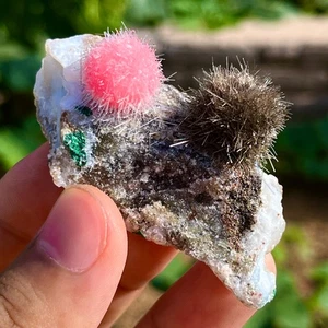 Muestra mineral racimo cristal cuarzo zeolita diente de león indio 53G - Imagen 1 de 10