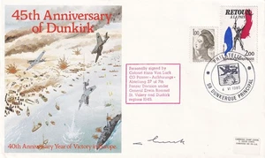 45th Anniv Dunkirk Signed by Col Hans Von Luck CO 125 Panzer at Dunkirk - Bild 1 von 1