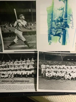 VINTAGE BASEBALL LOT (29)  PUBLICITY GLOSSYTEAM  & STARS BABE RUTH,  G. CARTER - Image 1 of 4