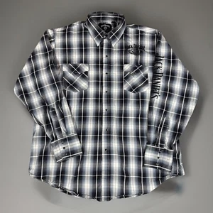 Jack Daniels Old No. 7 Rodeo Embroidered Shirt Mens XL Pearl Snap Western Cowboy - Picture 1 of 8