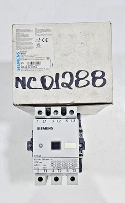 Siemens 3TF48 Contactor 100 Amp 3 Pole 50HP Coil 220VAC 50/60Hz New – Open box - Image 1 of 4