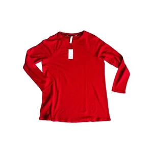 Sleep by cacique Henley waffle knit sleep top NWT Size 10/12 Red - Picture 1 of 4