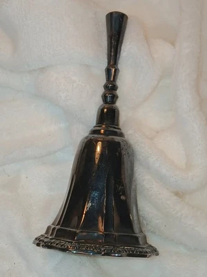 Avon Vintage Silverplate Dinner Bell Patina Coated 5.5 Inches, Victorian Styled - Image 1 of 4