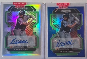2022 Panini Draft Picks Xavier Isaac Auto Lot Base Refractor & Blue /99 RC,AU - Bild 1 von 1