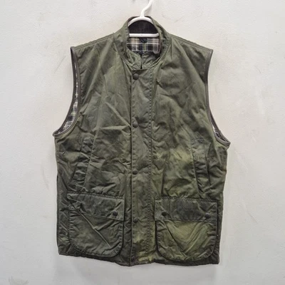 Barbour Vintage Westmorland Sporting Wax Waterproof Hunting Gilet Vest Large . - Image 1 of 4