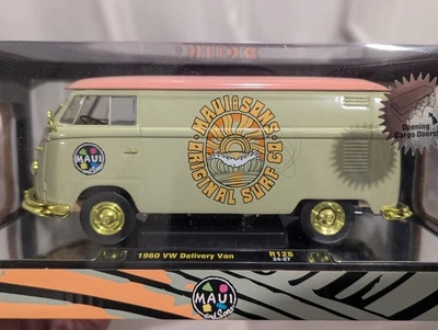 M2 Machines CHROME CHASE 1960 VW DELIVERY VAN Maui & Sons Surf 750 1:24 Sealed - Image 1 of 4