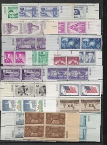 Lot of 20 Blocks of Mint USA Stamps. Plate Numbers. - Picture 1 of 1