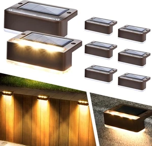 Solpex Solar Lights for Outdoor, 8 Pack Solar Stair/fence Waterproof Lights H - Picture 1 of 7