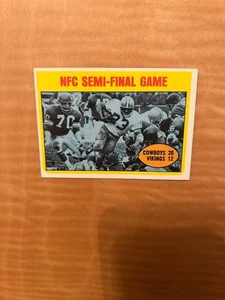 1972 Topps Football #134 NFC SEMI-FINAL GAME !! Dallas Cowboys !! 1€ VERSAND!! - Bild 1 von 2