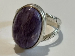Ring Sterlingsilber und ovaler Amethyst in Größe 4,25 - Bild 1 von 12