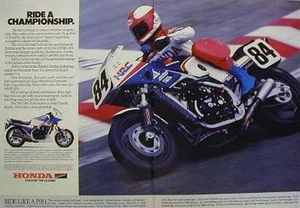 1985 HONDA INTERCEPTOR Original 2 Page Motorcycle Ad - Bild 1 von 1