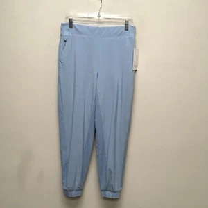 Athleta Women Light Blue High Rise Elastic Waist Pull On Brooklyn Lined Jogger 8 - Picture 1 of 12