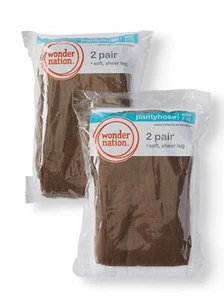 NEW Wonder Nation Sheer Tights 4 Pack Stockings SZ 4-6 girls pantyhose WA106 - Picture 1 of 1