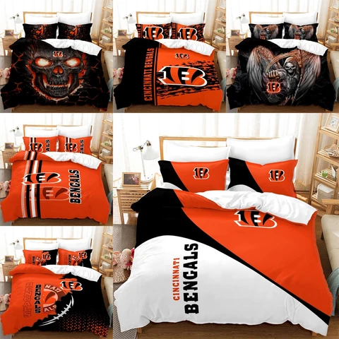 Cincinnati Bengals Duvet Cover Bedding Set Pillowcase Comforter/Quilt Cover Gift Cover