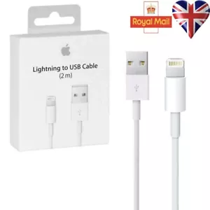 GENUINE Original Apple iPhone 14, 13, 12, 11 Charger USB Charge Cable 2M - Picture 1 of 10