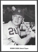 1958-65 JAY PUBLISHING  Norm Cash  TIGERS  5x7  PICTURE PACK PHOTO  EX-MT  A