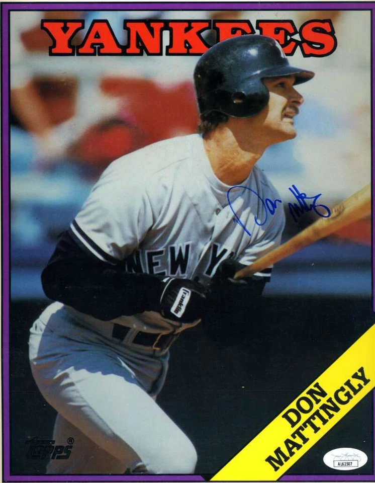 Don Mattingly JSA Cert Signed  9x12 Topps Photo Folders Autograph - Image 1 of 1