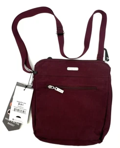 Baggallini Expandable Pocket Crossbody Organizer Shoulder Bag Purse RFID Plum - Picture 1 of 4