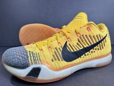 Nike Kobe 10 X Elite Low Chester Rivalry 747212-818 Yellow Orange Mens Size 8.5 - Image 1 of 4