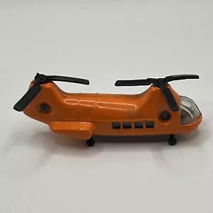 VTG Playworn Vintage Orange Corgi Juniors AIRBUS Twin Rotor Helicopter Toy #C19 - Picture 1 of 7