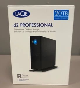 NEW LaCie 20TB d2 Professional USB-C 3.2 Gen 2 External Hard Drive - Picture 1 of 8