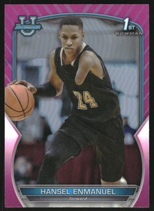 2022-23 Bowman Chrome University Pink Refractors #52 Hansel Enmanuel 
