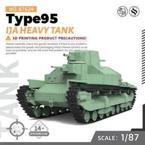 SSMODEL SS87624 1/87 HO Scale Railway Military Model Kit IJA Type95 Heavy Tank - Picture 1 of 5