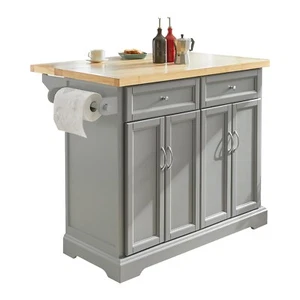 SoBuy Isla de Cocina Carro de Cocina de Lujo con Encimera Extensible FKW71-HG - Imagen 1 de 8