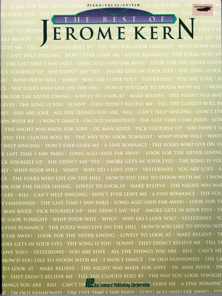 Jerome Kern The Best Of Vocal Guitar Sheet Music Book a1 - Image 1 of 4