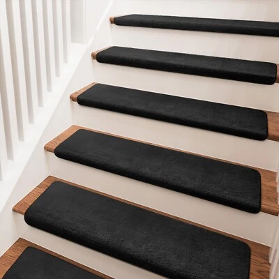 PURE ERA Bullnose плюшевый ковер лестницы протекторы чехол комплект нескользящая лента бесплатно 8 цветов - Изображение 1 из 4