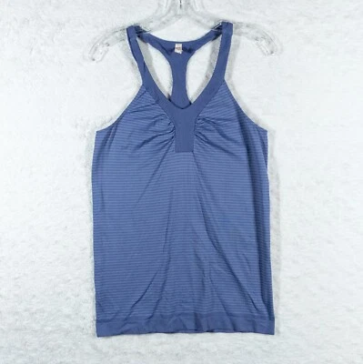 Camisa sin mangas Under Armour para mujer XL púrpura equipo para todas las estaciones top espalda deportiva a rayas Foto 1 de 4