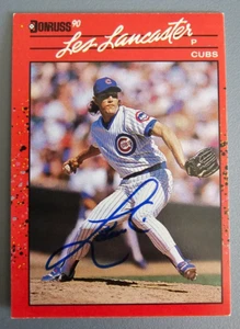 1990 Donruss #628 Les Lancaster Autographed Chicago Cubs Baseball Card - Signed - Picture 1 of 2