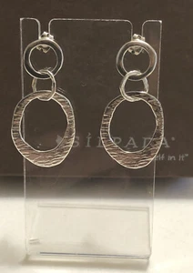 SILPADA Sterling Silver Freeform Oval Textured Link Circle Post Earrings P1579 - Picture 1 of 3