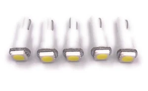 T5 Led 12V Iluminación Del Velocímetro 1 SMD Led Lámpara Habitáculo Blanco - Picture 1 of 6