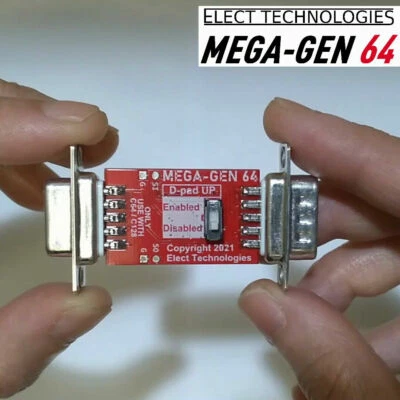 2 X MEGA-GEN 64 Sega Genesis Mega Drive gamepad to Commodore C64 & C128 adapters - Image 1 of 4