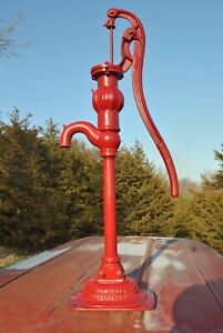 Original Rare Red Jacket Mellon Top Cast Iron Hand Water Well Pump