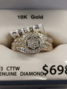 Forevermore 1/3 Carat T.W. Diamond 10kt Two-Tone Gold Bridal Set - Picture 1 of 20