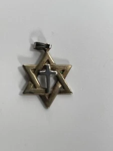 Estrella de David con Cruz Plata - Imagen 1 de 2